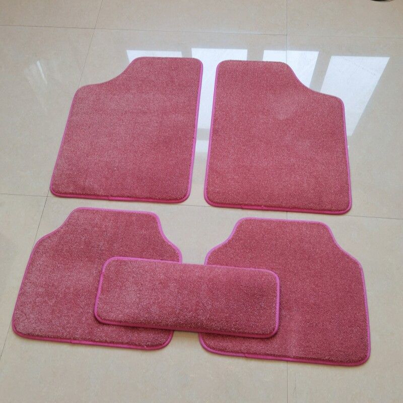 Suede Car Foot Mat Universal Floor Mat Surrounded by Protective Pad Carpet Car Foot Mat Wear-Resistant Non-Slip Mat Flame Retardant Mat