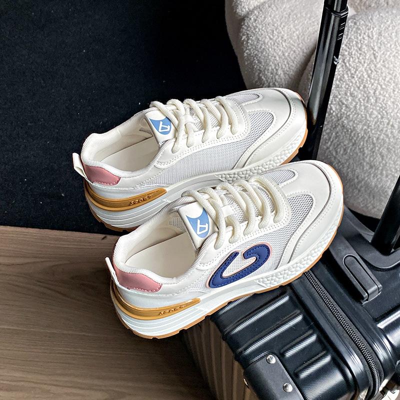 Mesh breathable dad shoes women's platform sneakers new spring and autumn breathable running shoes are good for casual shoes women's