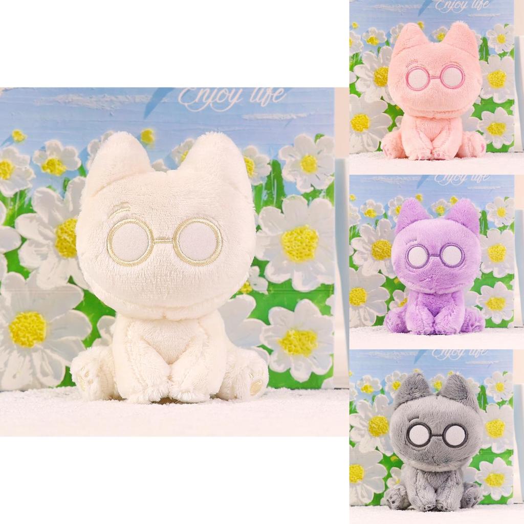 Adorable Creative Cement Cat Plush Toy For Office Desk Decoration Perfect Gift