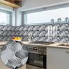 10pcs Grey Marble Texture Tiles Sticker Kitchen Backsplash Oil-proof Bathroom Cupboard Home Decor Self-adhesive Art Wallpaper