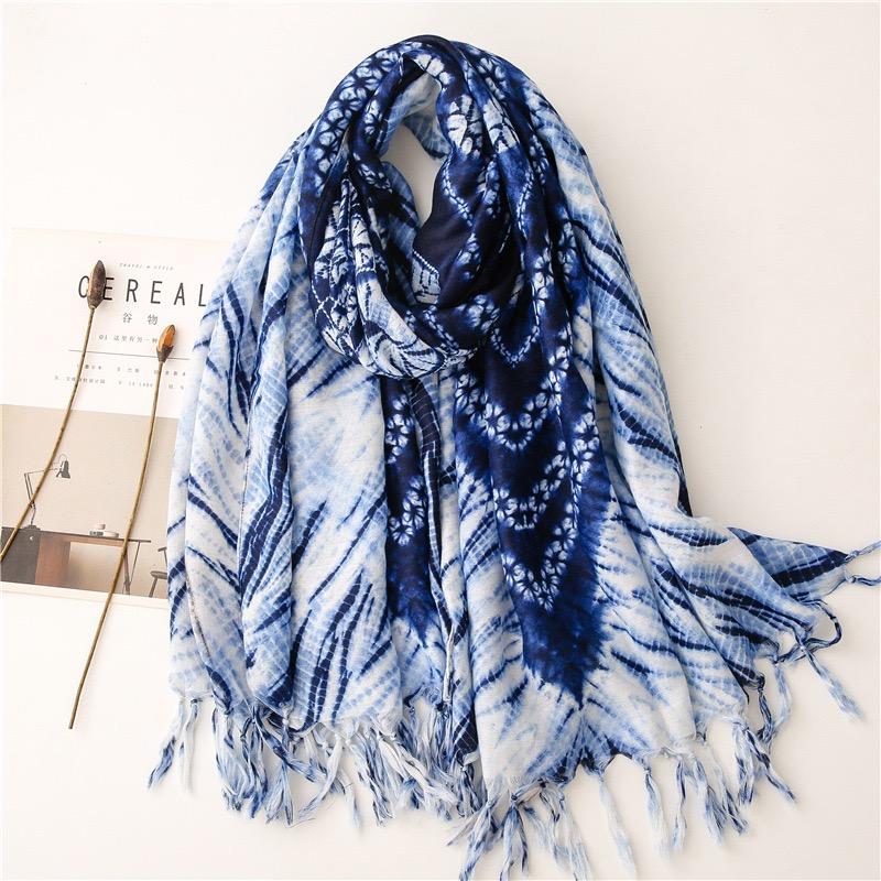

Winter Bohemia Geometric Floral Cotton Viscose Shawls Scarf Lady High Quality Wrap Pashmina Stole Bufandas Muslim Hijab 180*90Cm