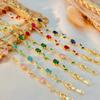 Bracelet European and American Flower Branches and Leaves Copper Inlaid Zircon Electroplated Real Gold Leaf Bracelet Non-fading High-quality Jewelry
