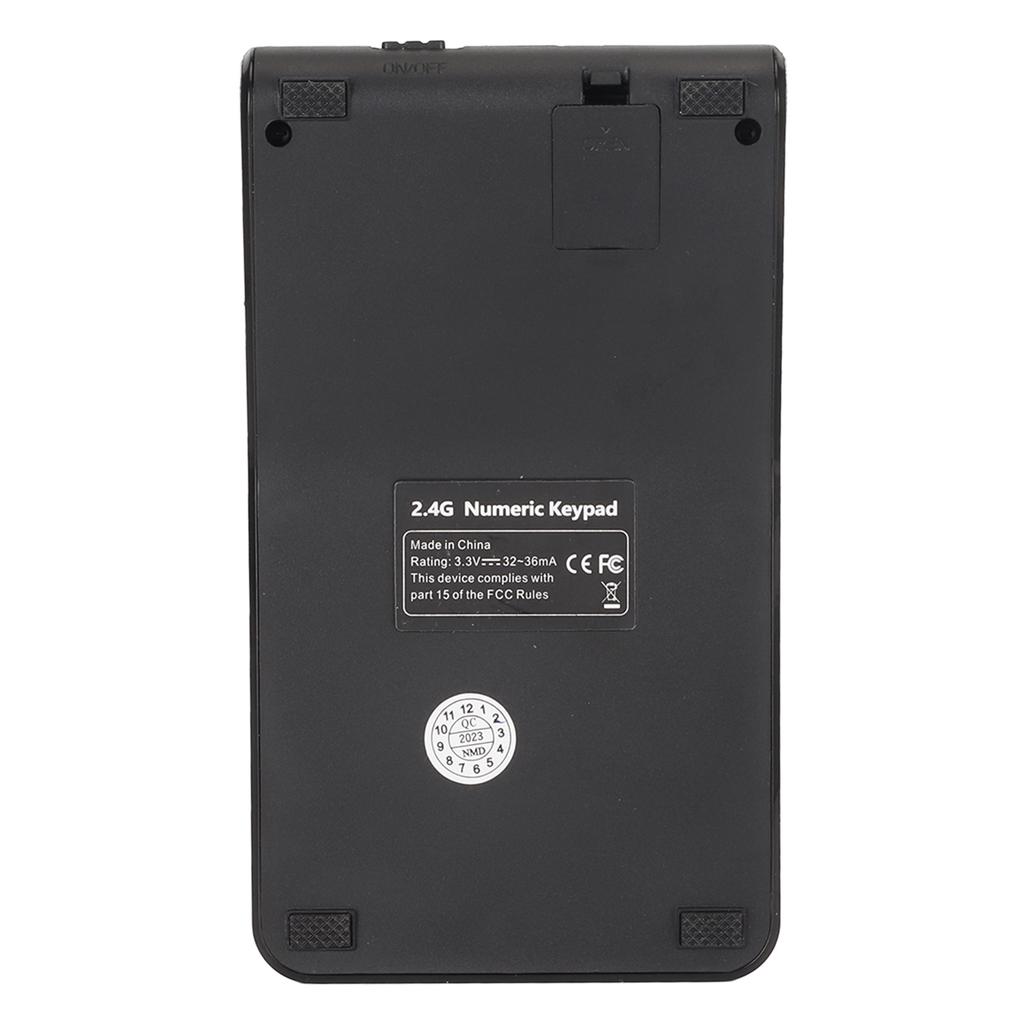 2.4G Numeric Keypad with Screen U Shaped Keys 32.8ft Effective Distance Low Noise USB Number Pad for Laptop PC