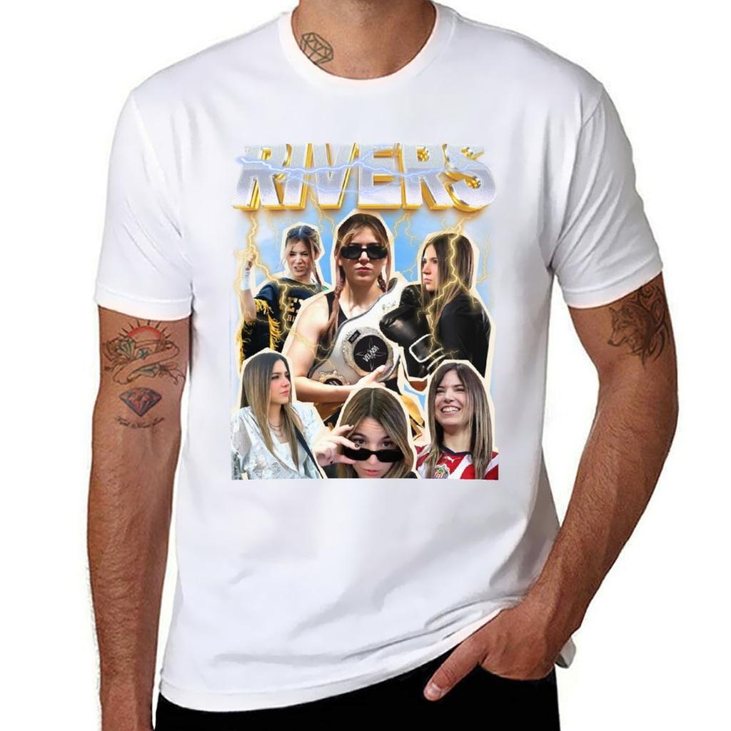 Rivers Gg Vintage Design T-Shirt Tägliches Kurzarmoberteil