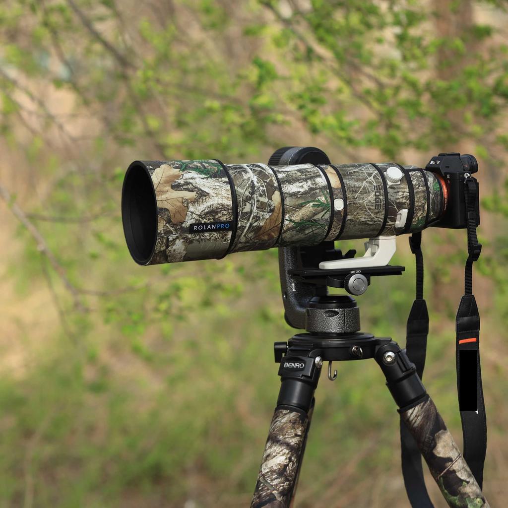 RolanPro Camouflage Lens Cover for Sony FE G OSS Waterproof Telephoto Lens Camouflage Cover Jungle Camouflage 200-600mm F5.6-6.3 Three-layer Color
