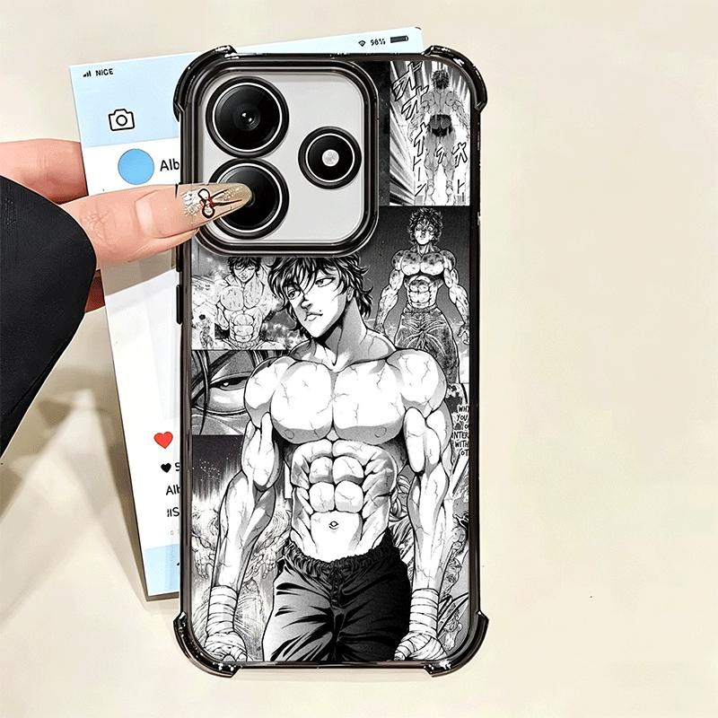Baki the Grappler Anime Plating Phone Case For Xiaomi Poco X5 X6 X7 X8 Pro Max F8 Ultra F7 M8 M7 M5S Redmi 15C 15 14C 13C 13 X3