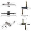 Miwayer 1/4Pcs Guitar Pedal Coupler 6.35mm(1/4")Male To Male Straight Type Z Type Adapter /for Effects Pedals