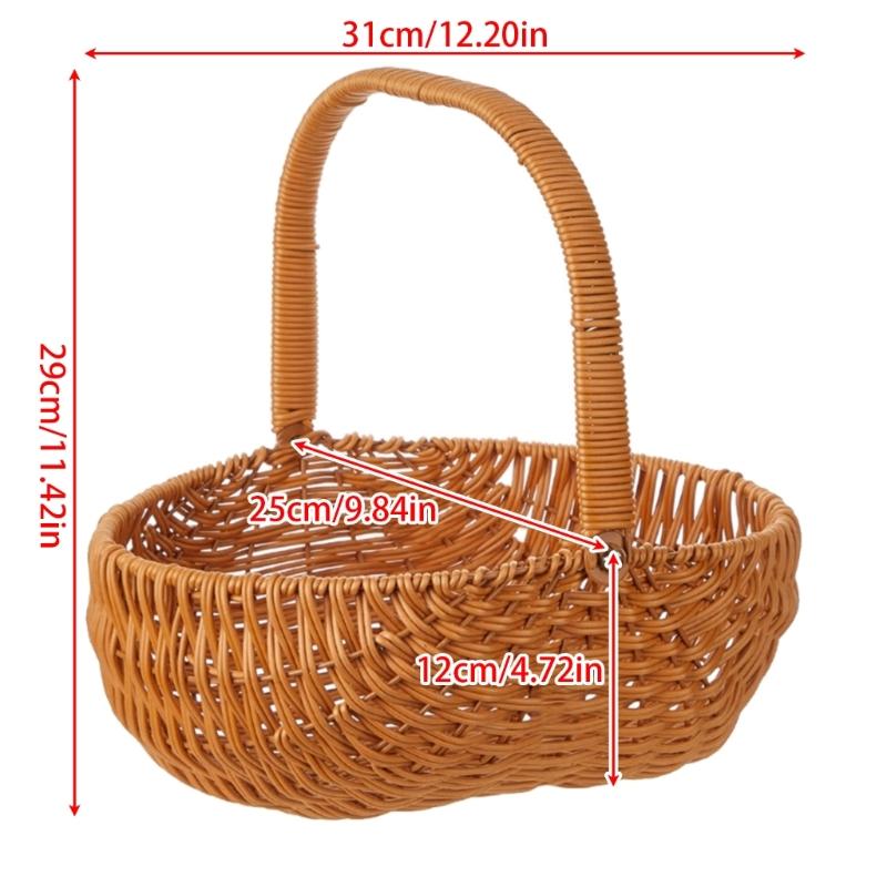 Elegant Rattans Handwoven Wicker Flower Basket Portable Floral Arrangement Pots for Wedding and Homes Decoration