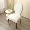 1/2pcs Jacquard Elastic Chair Cover French Style Round Back Dining Chair Slipcover Furniture Protector for Kitchen Home Wedding