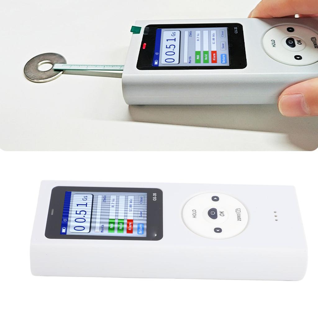 Portable Gauss Meter Digital Magnet Field Strength Tester 200-2500mT 2000-25000Gs +Celsius-5% Accuracy