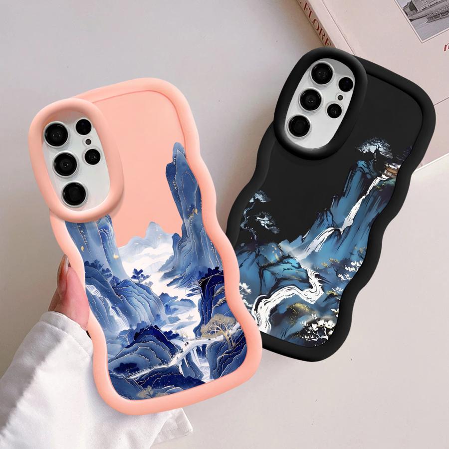 Soft Phone Cover Case for Samsung Galaxy S24 S20 FE S22 Ultra A26 S21 A25 S25 S23 Plus A35 A54 A24 A34 A55 A36 Mountains Waters