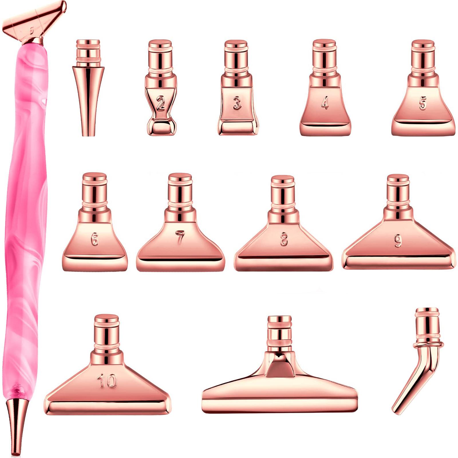 

5D Resin Diamond Painting Point Drill Pen Set for DIY Craft Nail Art Accessories рожевий колір золота