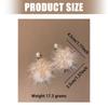Comfortabe Gold Christmas Snowflake Plush Earrings Easy to Wear Suitable for All Day Use Metal Texture for Festival Joy