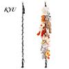 Baby Room Hanging Storage Stuffed Doll Cotton Chain, Wall Mounted Organizer with Plush Toy Holder Metal Clips, Boho Display Strap for Kids And Nursery