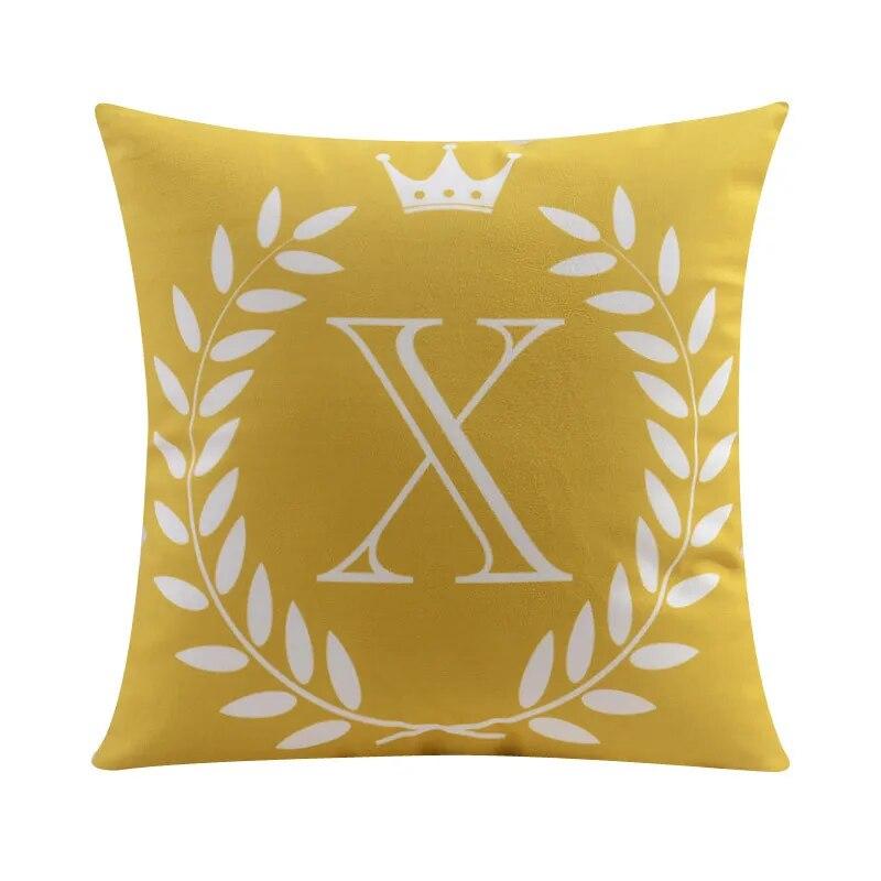 45*45CM 26 English Letters Plush Pillowcase Wedding Party Festival Decoration Sofa Office Seat Car Cushion Cover Home