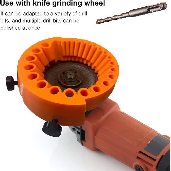 Drill Bit Sharpener for Grinder, Power Drill Bit Grinding Attachment, Handheld Drill Sharpener, Angle Grinder Drill Bit Sharpener, Compatible with 2
