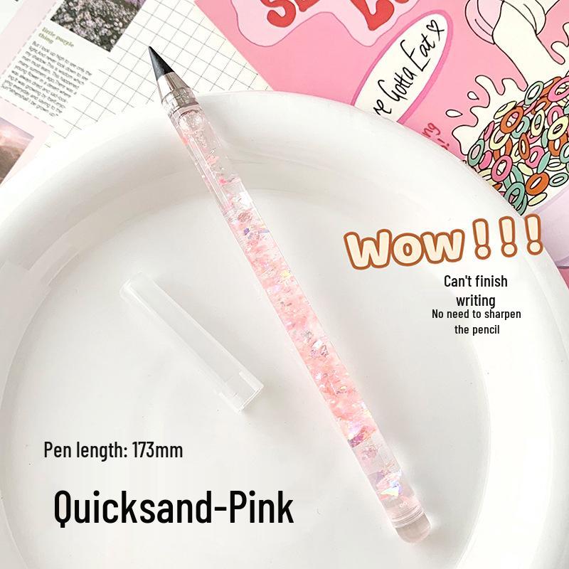 

Карандаш вечный без чернил в стиле Инс: Милые, Черные, Не нужно затачивать или заправлять, с цветными грифелями.