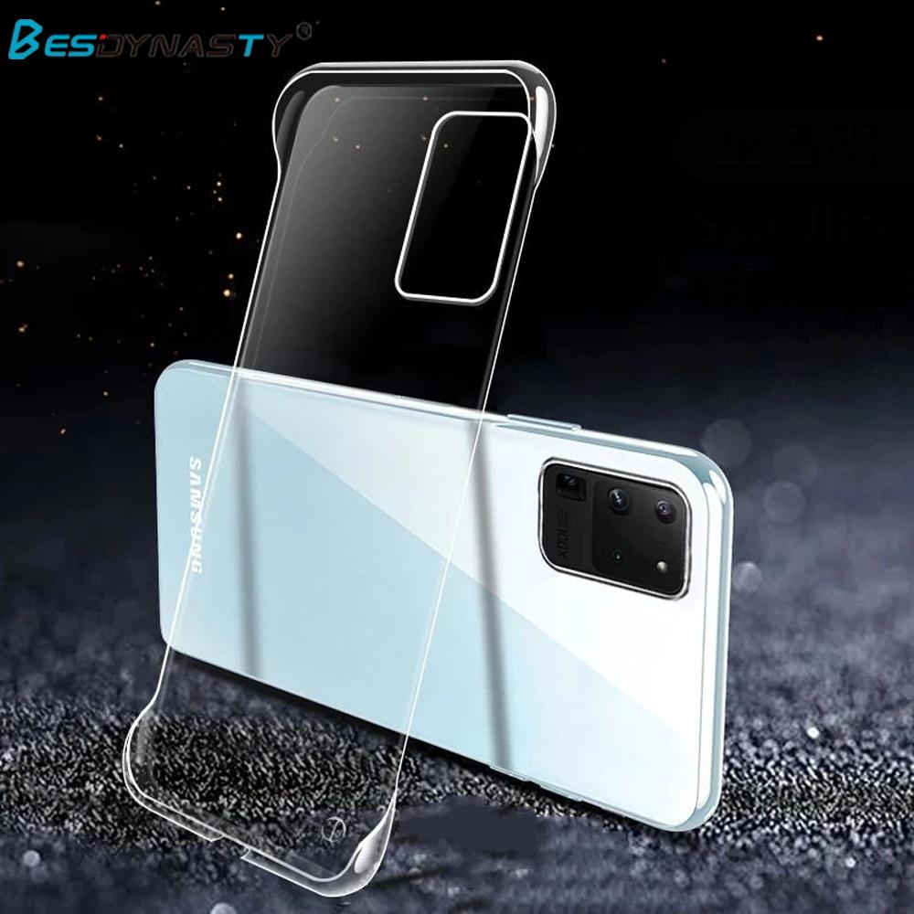

Transparent Borderless PC Hard Phone Case For Samsung Galaxy S24 Plus S23 S22 S20 FE S21 ULTRA S10 S9 Plus Crystal Clear Case For S23 FE