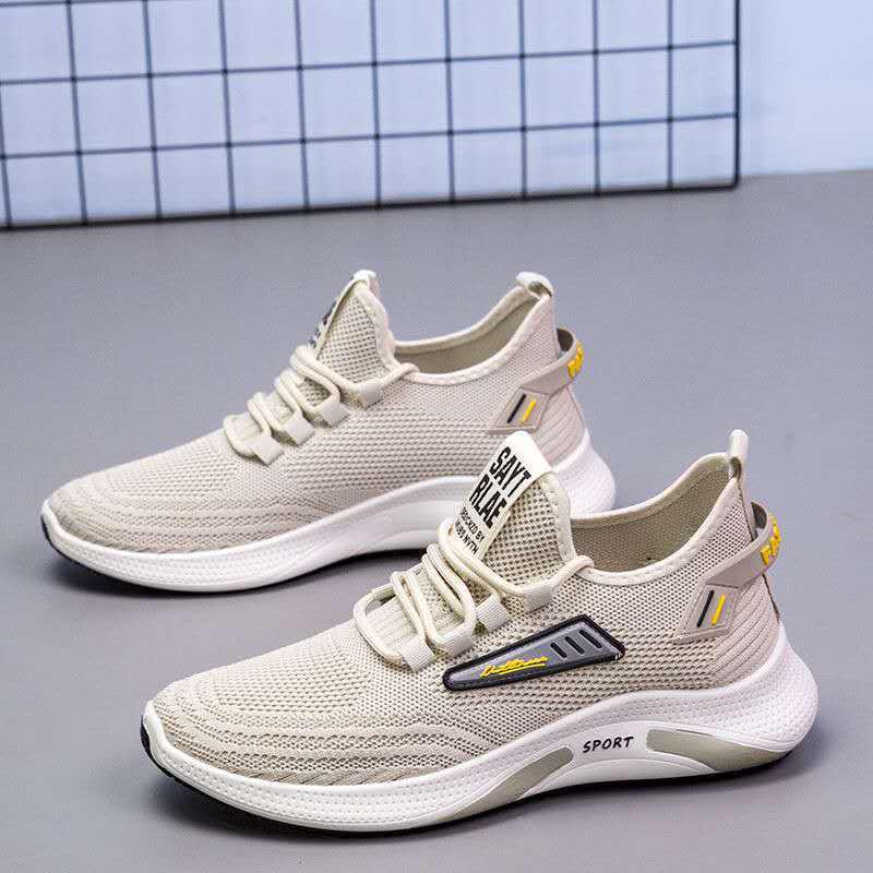 Men's Summer Breathable Mesh Running Shoes - Casual, Wear-Resistant, Flat Bottom