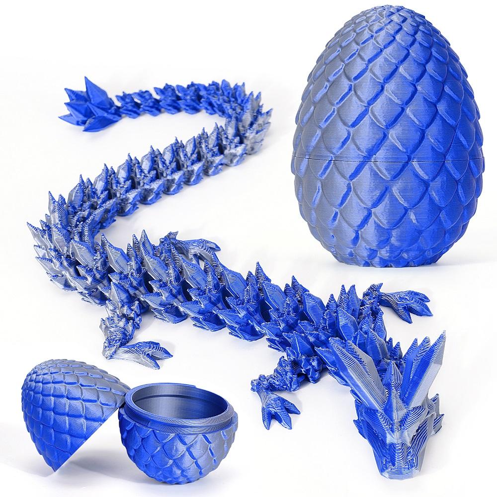 3D Printed Dragon Egg Easter Decoration Creative Decompression Dragon Egg Articulated Crystal Dragon Fidget Toy Kids Gifts