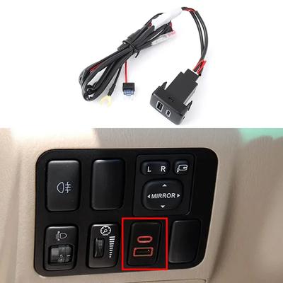 Car Charge QC3.0 PD Fast Charging Fuse Box Socket Quick Charging Interface Adapter Button For Toyota Old FJ Cruiser Prado LC120