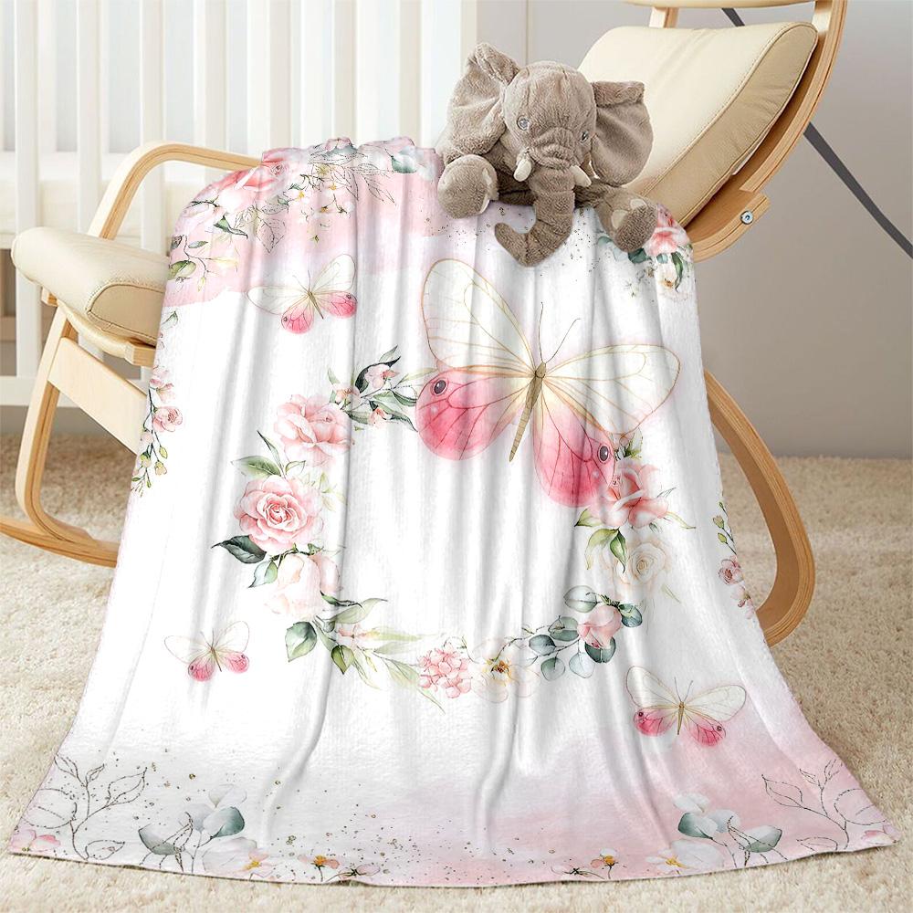 Baby Animals Floral Crown Blankets are suitable for living rooms,making them an ideal choice for outdoor travel and gifts.