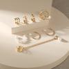 1 Set Ear Clips Faux Pearl Rhinestone Different Shape Non-piercing C-shaped Ear Decoration Jewelry Prom Party Earrings Commute Cartilage