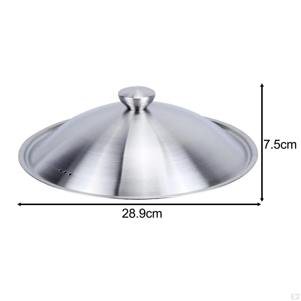 Skillets Lokk Kjøkken Kokekar 28cm gryte og panne steketrekk for Stockpot Steamer Wok