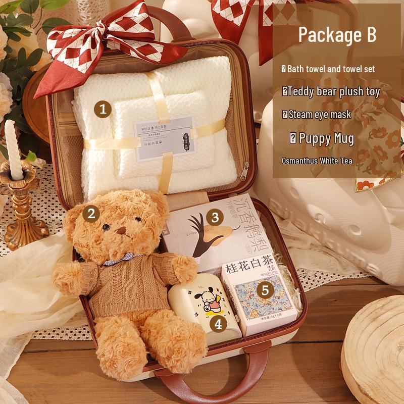 High-End Bridesmaid Gift Set: Practical Suitcase Souvenir for Weddings 30x23x15cm