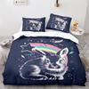 Copripiumino Animali Cartoni Animati Simpatico Set Letto Coniglio Arcobaleno Microfibra Fauna Selvatica Copripiumino Misura Singola Per Bambine Bambini Stanza Kawaii