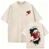 Washed Vintage Anime Anime Fairy Tail Logo Graphic Tshirt Men Women Manga Oversized T Shirts Male Casual Retro Cotton Tshirts
