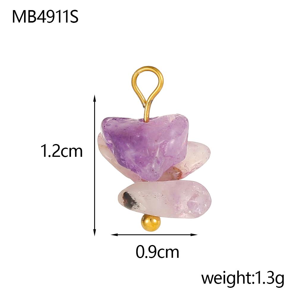 CARLIDANA Rainbow Color Beaded Charm Natural Stone Pendant Beads with Nine Needle Pin for Necklace Earrings DIY Jewelry Making