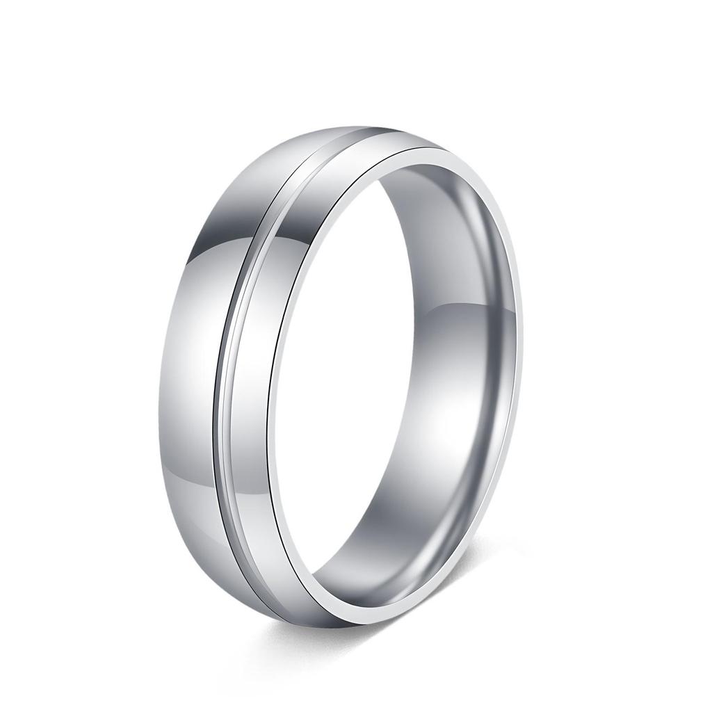 Anillos a juego para pareja japonesa y coreana: Acero Inoxidable con Diamantes Incrustados