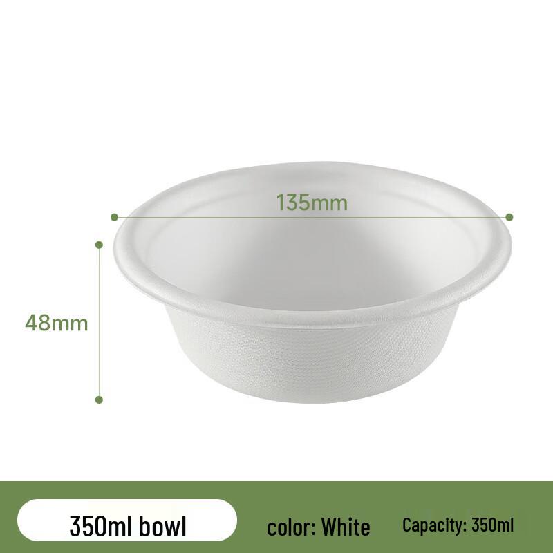 Biodegradable Bagasse Pulp Disposable Round Bowl