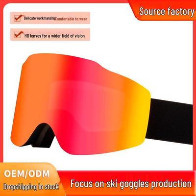 Maschera da Sci Magnetica a Doppio Strato Antiappannante - Ampia Visione e Design Antivento