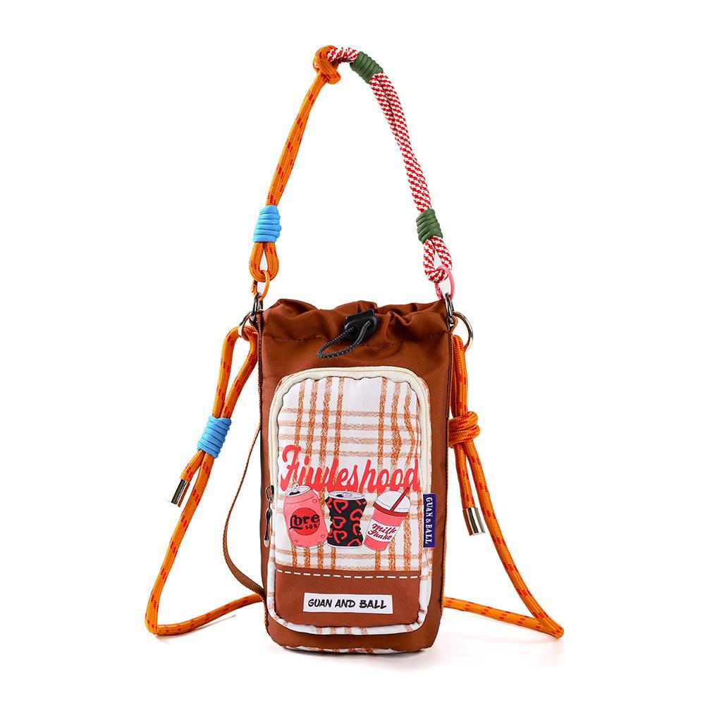 Nylon Cute Cat Shoulder Bag With Striped Design For Daily Casual Use