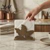 Durable Wood Tissue Dispenser Napkin Holder Leaf Shape Solid Dispenser Decorative Versatile Home Table Ornament Paper Towel Organizer for