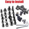 177 teile/schachtel Aluminium Windschutzscheibe Schrauben Bunte Befestigungen Schrauben Set Motorrad Verkleidung Bolzen Kit