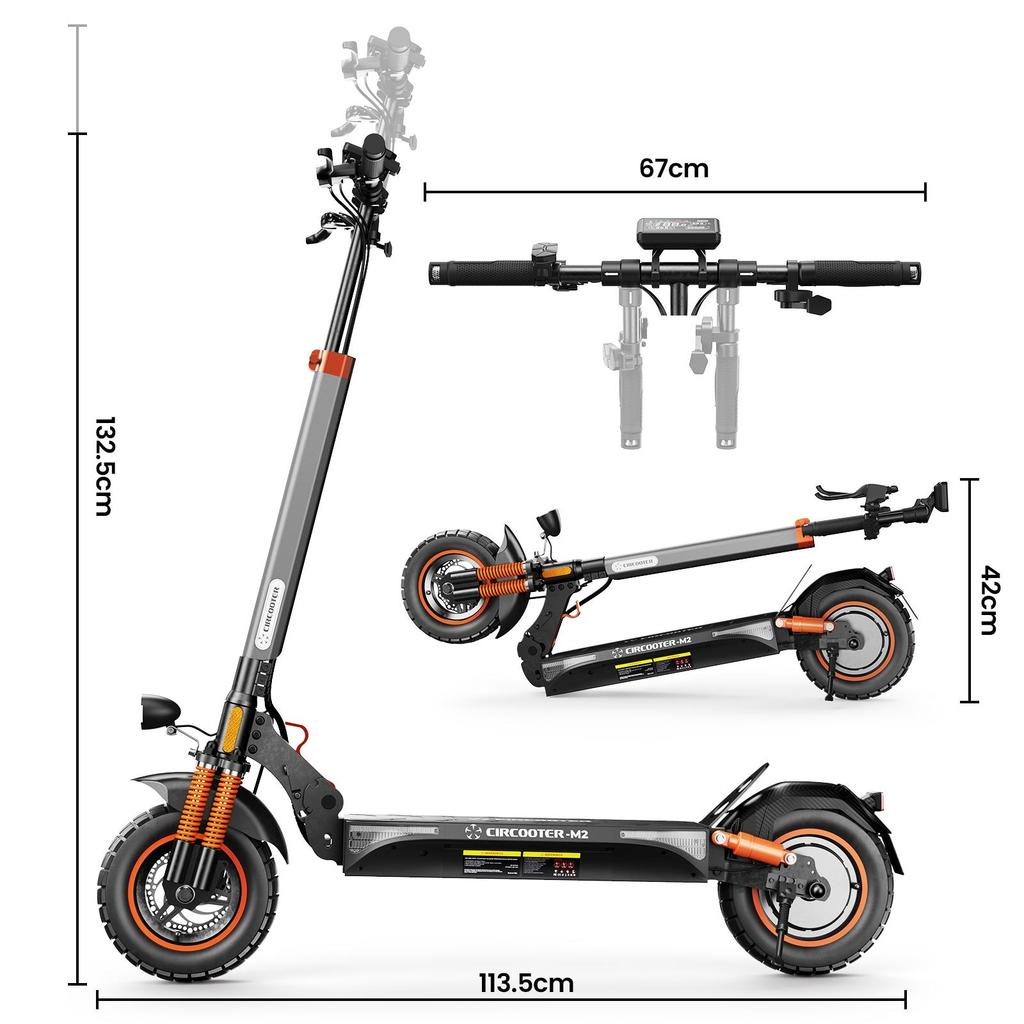 ISINWHEEL M2 Electric Scooter Adults - 500W Brushless Motor 48V12.5Ah Battery 120KG Max Load Ideal for Urban Commutes