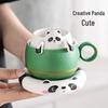 Panda Ceramic Filter Tea Mug with Coaster