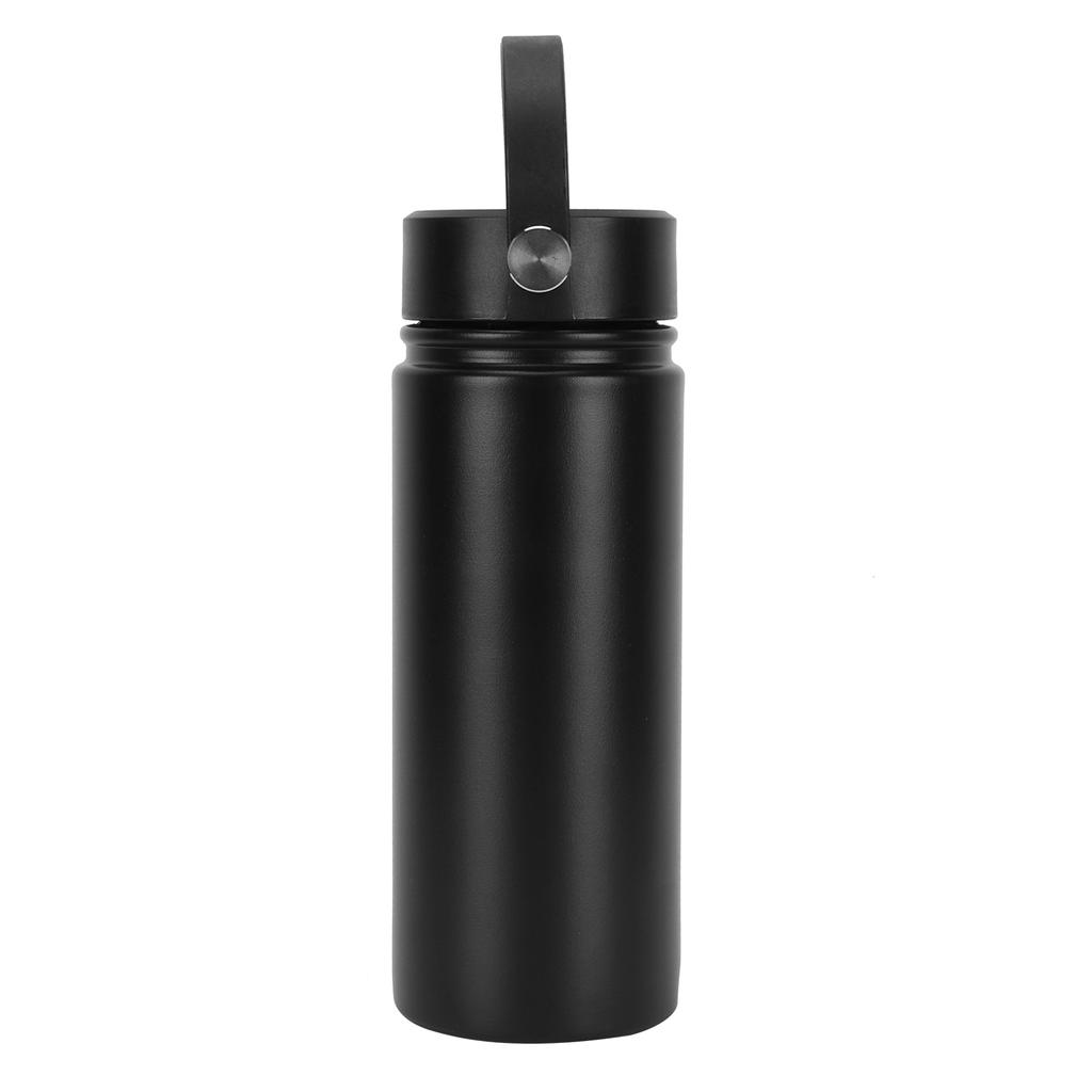304 Stainless Steel Outdoor Portable Coffee Cup Frosted Vacuum Flask for Outdoor SuppliesBlack 500ml