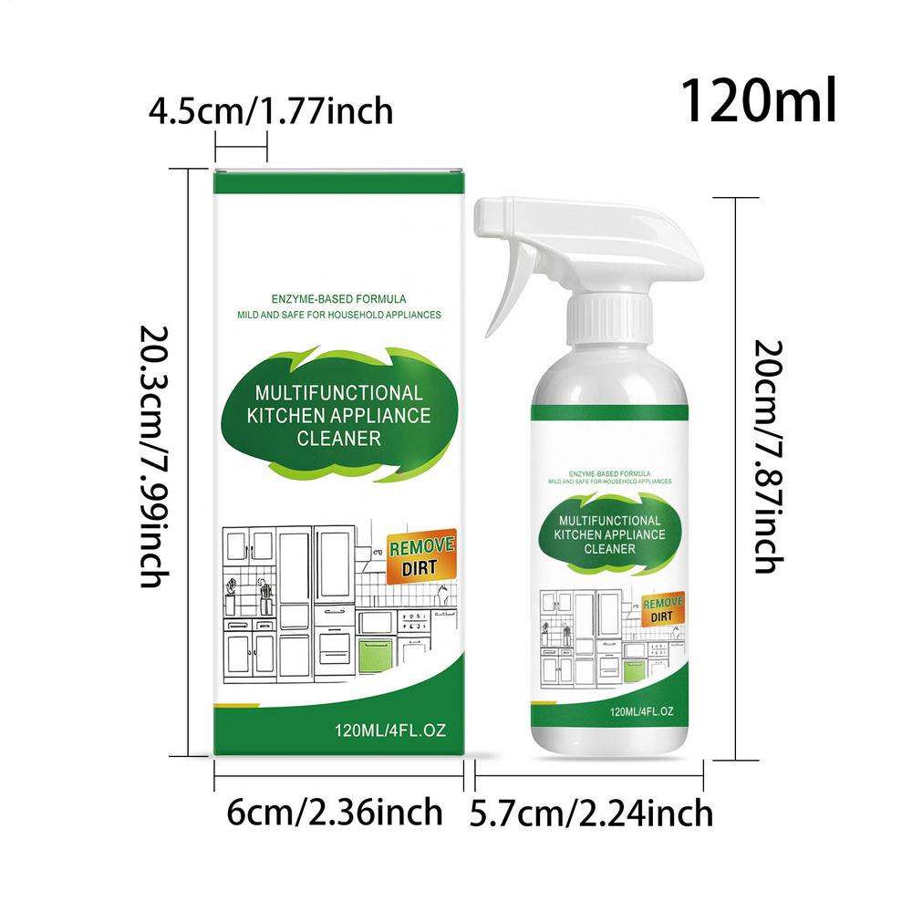 Kitchen Cleaner Spray 120ml Deep Cleaning Heavy-Duty All-Purpose Household Cleaners for Oven for Oven Counter Stove Grill 120ml