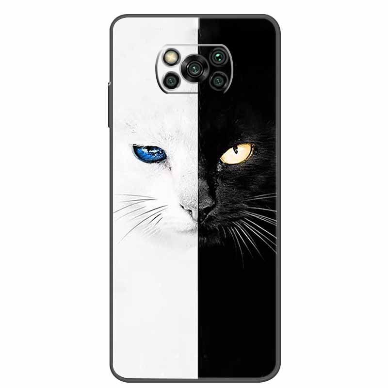 For Xiaomi Poco X3 Pro Case Animal Cat Wolf Soft TPU Phone Cases For Xiaomi Poco X3 NFC Silicone Cover PocoX3 X 3 X3Pro Cartoon