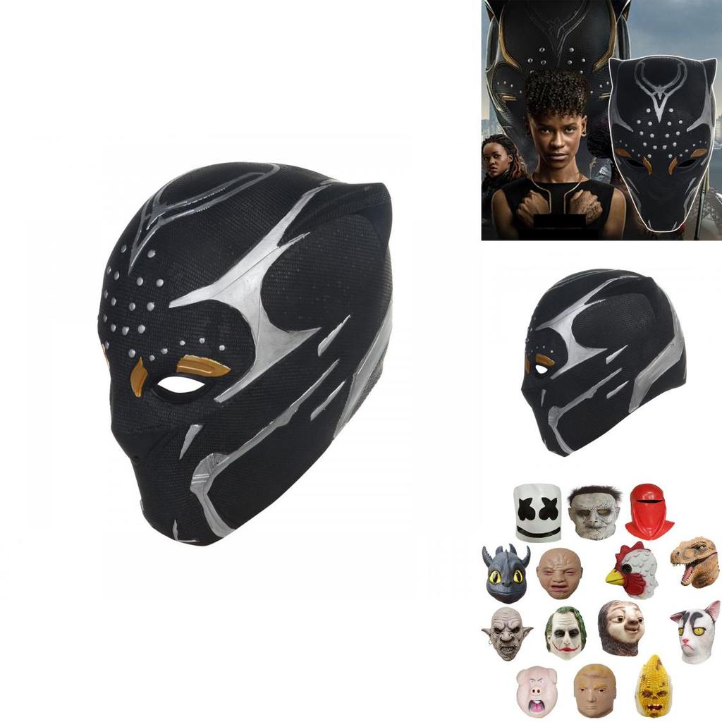Marvel Black Panther Mask With Latex Material For Cosplay And Costume Parties