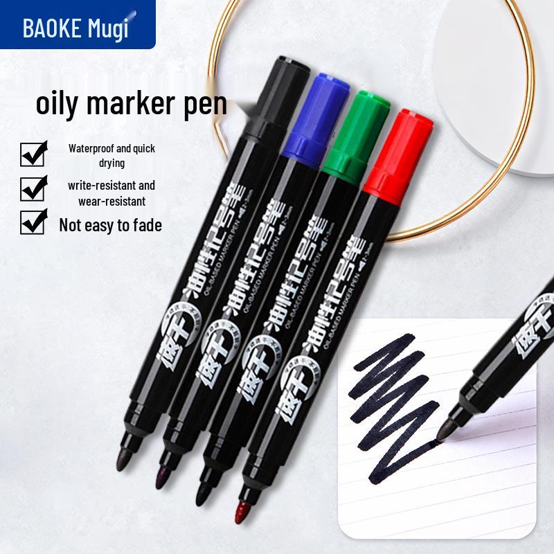 BaoKe MP2968 Waterproof Quick-Dry Oil-Based Marker for Logistics & Warehouse Marking