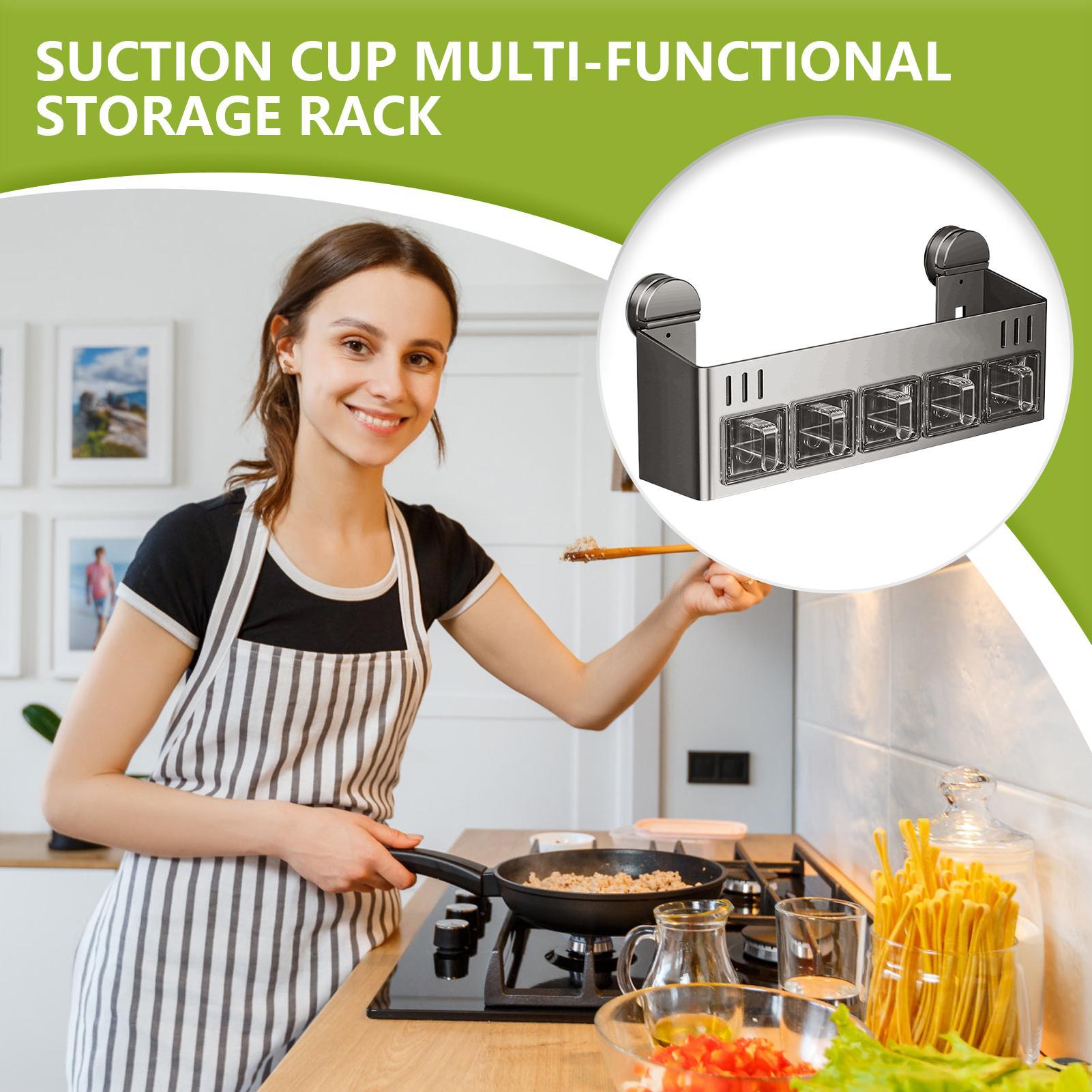 

Seasoning Holder Seasoning Containers Suction Cup Organizer Space Saving Kitchen Condiment No Drilling Holder For Countertop China Mainland