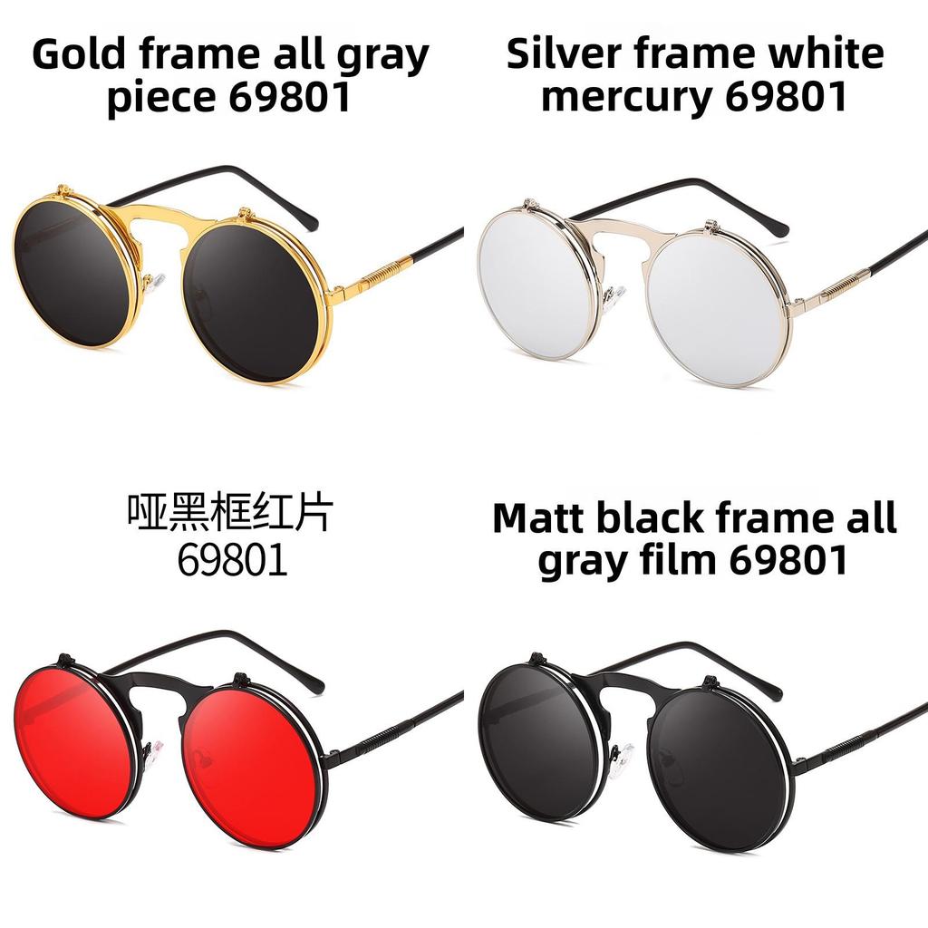 Vintage Steampunk Sun Glasses With Uv400 Protection For Casual Outdoor Events