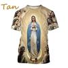 Fashion Nun Graphic T Shirts For Men Summer Trendy Hip Hop 3D Printed Streetwear