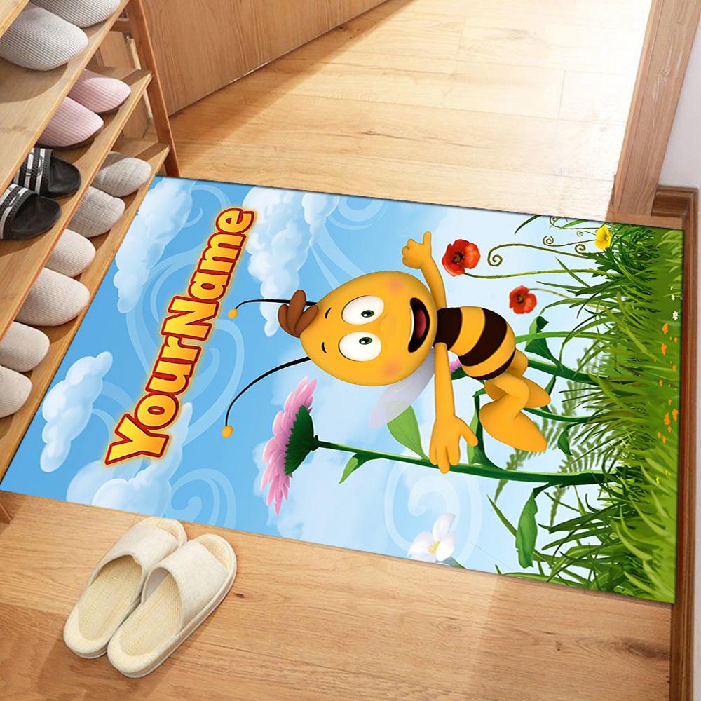 Biene Maja Customize Your Name Carpet Perfect for Outdoor Entryway Study room Dormitory Antislip Carpet Decorate Offices Spiritual Gift