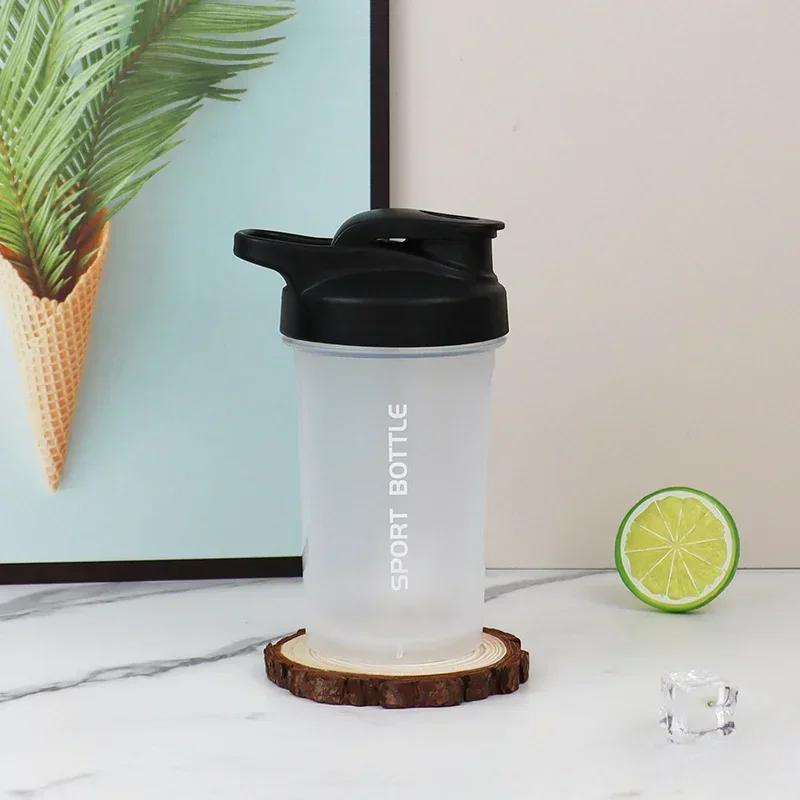 300ml Portable Outdoor Protein Powder Shaker Bottle Leak Proof Water Bottle for Gym Fitness Training Sport Mixing Cup with Scale